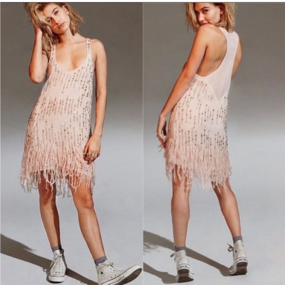 Kimchi Blue “Gia” Rose Feather Dress